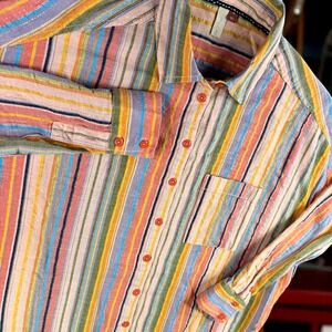 Anthropologie Pilcro‎ Top Women XS Striped Glitter Blouse Cocktail Work Gypsy